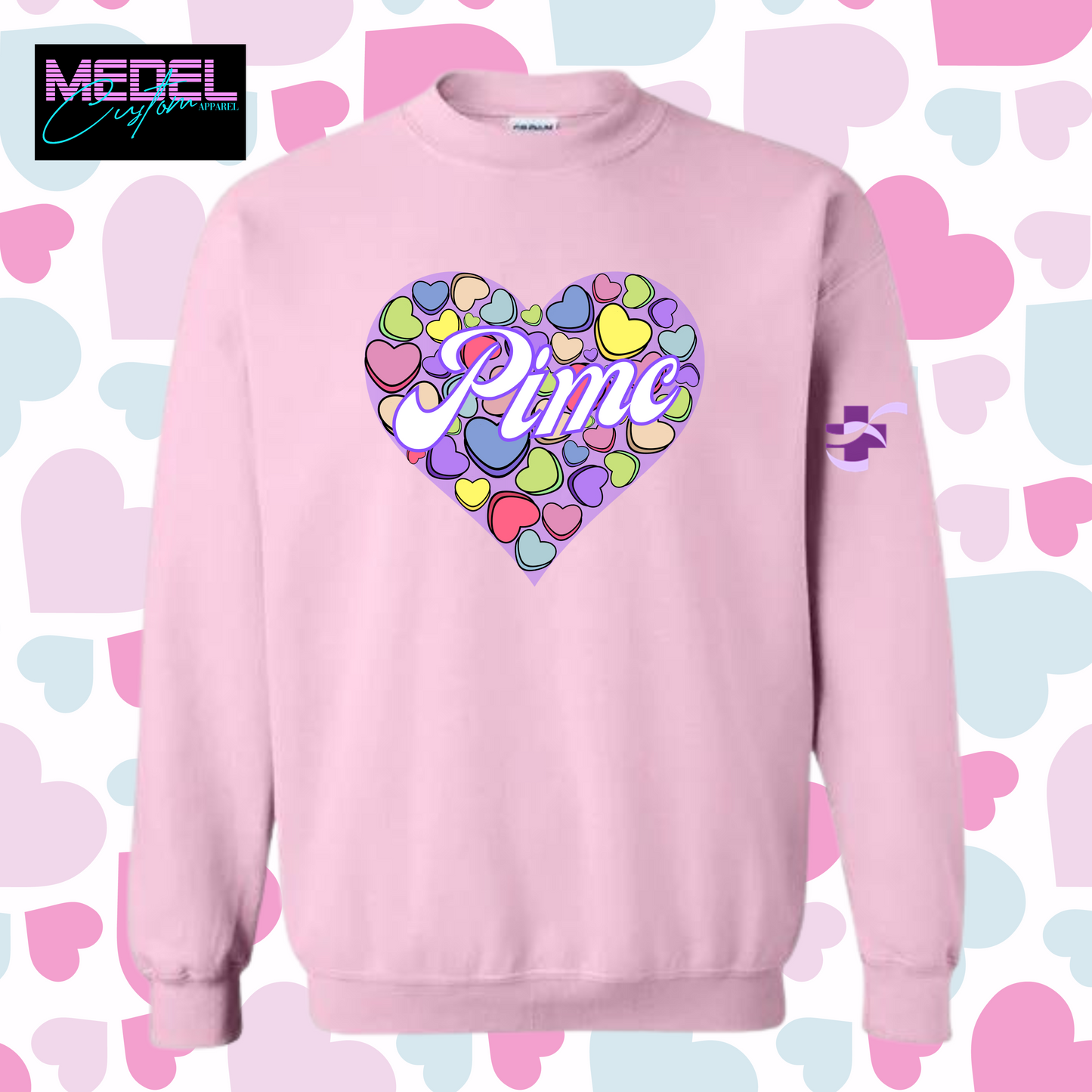 Valentines Day Crew Neck Sweater (Hospital)